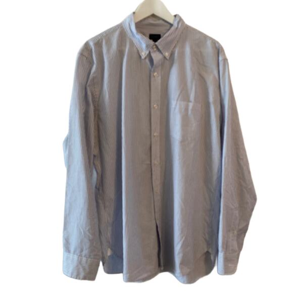 J Crew Men's Button Down Pinstripe Dress Shirt Size XL - Picture 1 of 6